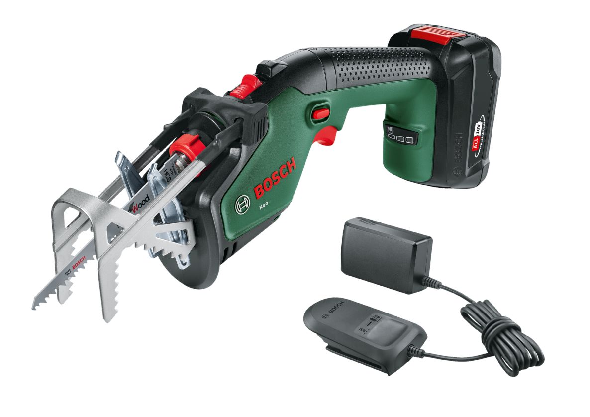 Bosch DIY 0600861A00 KEO 18 sierra de jardín sin cable 1 x 18V 2.0 Ah y cargador AL1810CV en caja