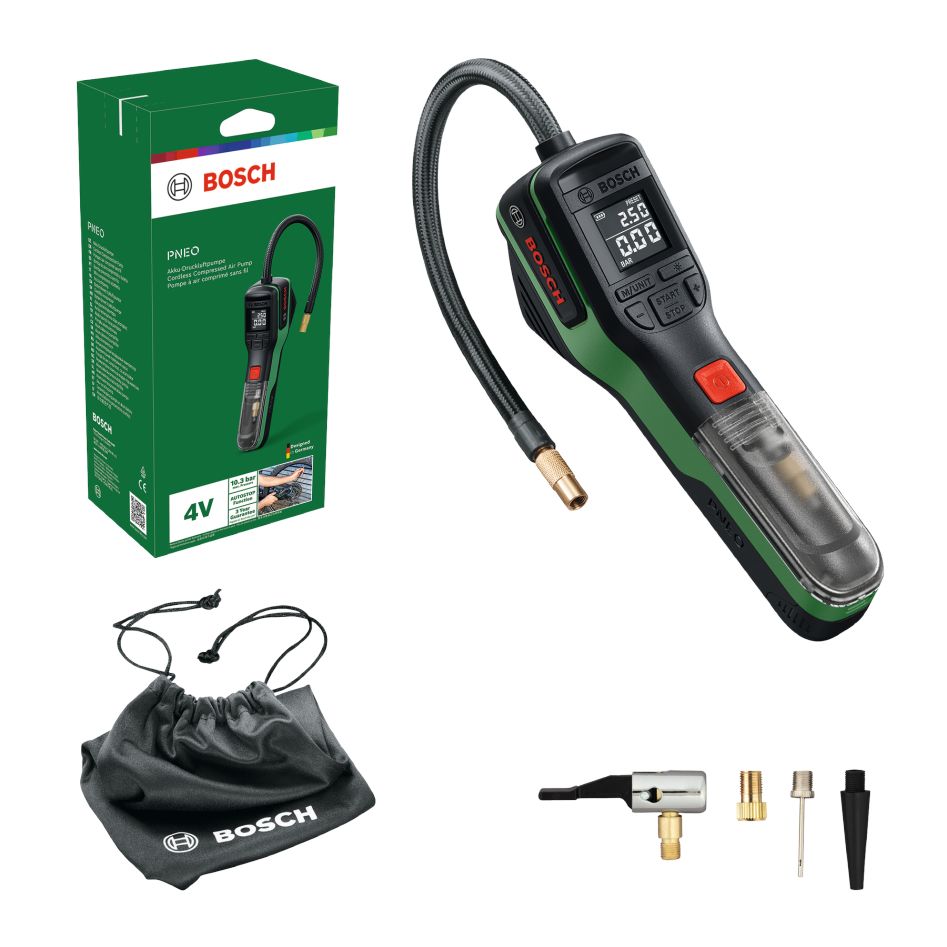 Bosch DIY 0603947500 PNEO 4V bomba de aire sin cable set 1x 4V bater&iacute;a 3.0Ah bater&iacute;a en caja