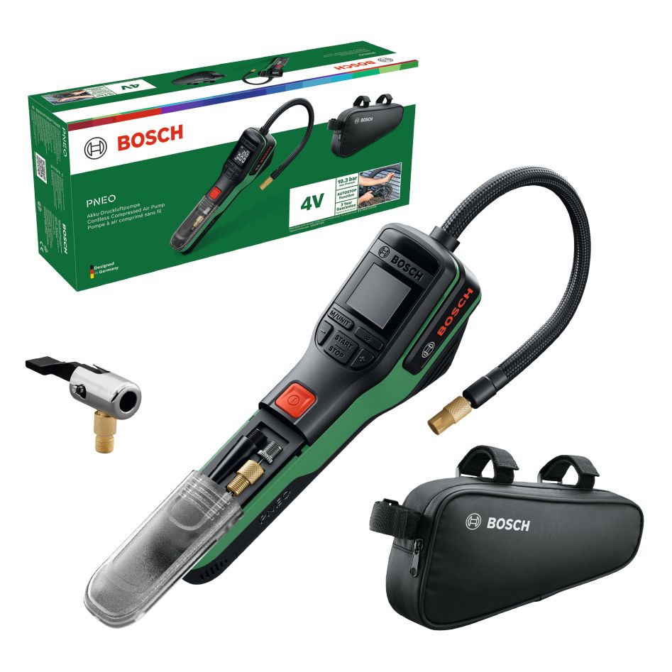 Bosch DIY 0603947501 PNEO 4V Bicicleta Bater&iacute;a bomba de aire set 1x 4V bater&iacute;a 3.0Ah bater&iacute;a en caja