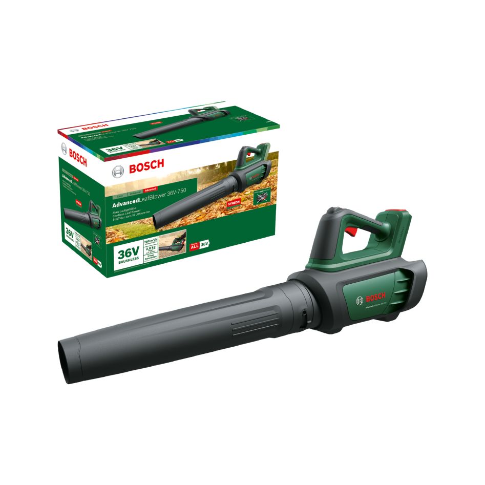 Bosch DIY 06008C6001 Soplador de hojas sin cable AdvancedLeafBlower 36V-750 sin baterías ni cargador en caja