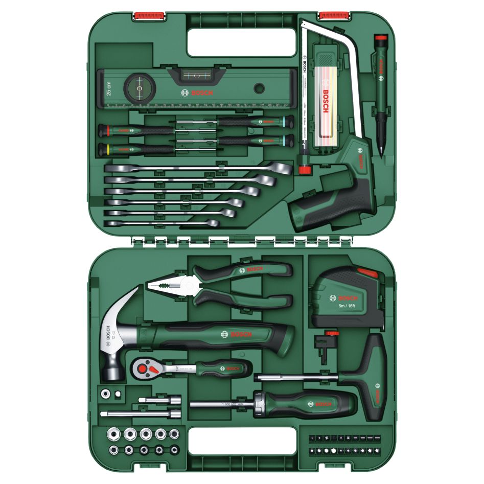 Bosch DIY Accesorios 1600A02ZB3 Juego de herramientas manuales avanzadas de 64 piezas