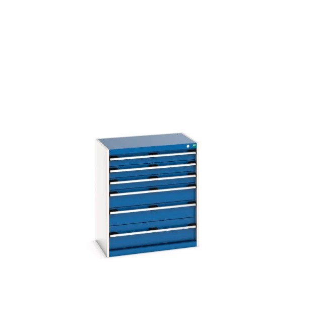 Bott 40012087.11V Cajonera SL-859-6.3, con 6 cajones VN, AnxPrxAl: 800x525x900mm, RAL 7035 / RAL 5010