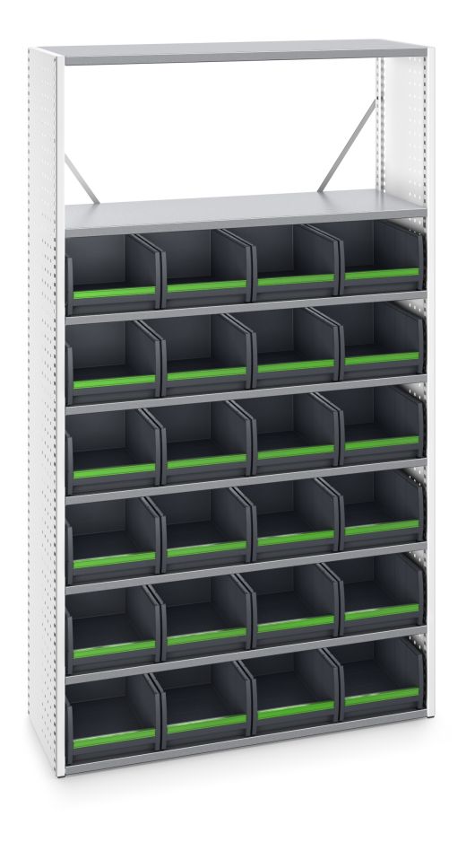 Bott 46003002.16 Estantería Verso con 8 baldas, 24x caja RAL 7035
