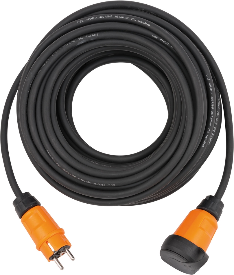 Brennenstuhl Professional 9162250100 cable de extensión IP44 25m negro H07RN-F 3G2,5