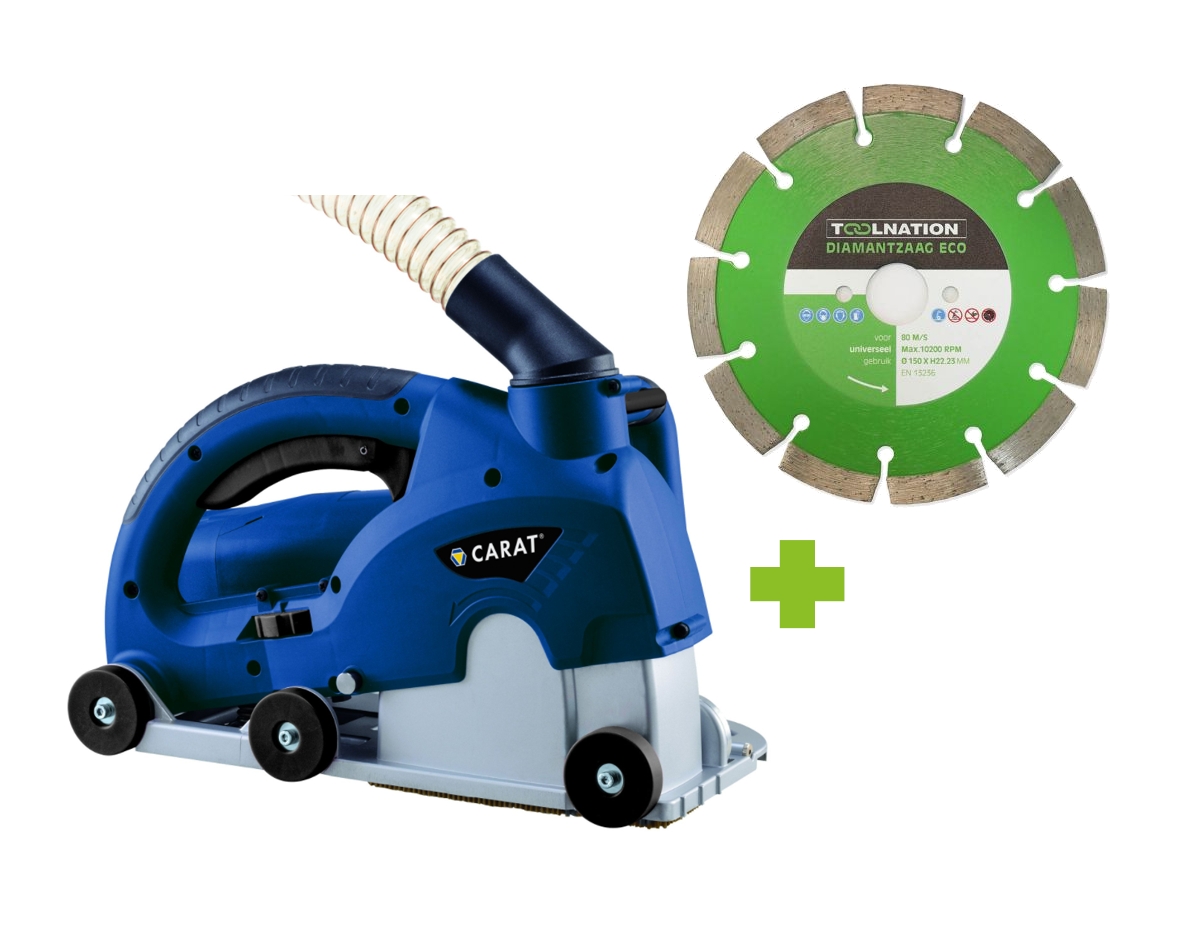 Carat MZSLB1505S/NSUE1509TN SL-1505 DUSTEC® Sierra de ranura 50 mm + 10x Hoja de diamante 150 mm ECO