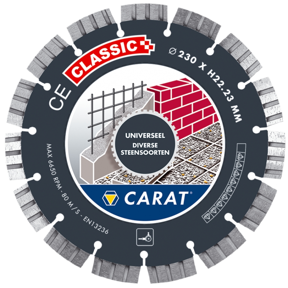 Carat CEC1253000 Sierra de diamante universal CE Classic 125 x 22,23