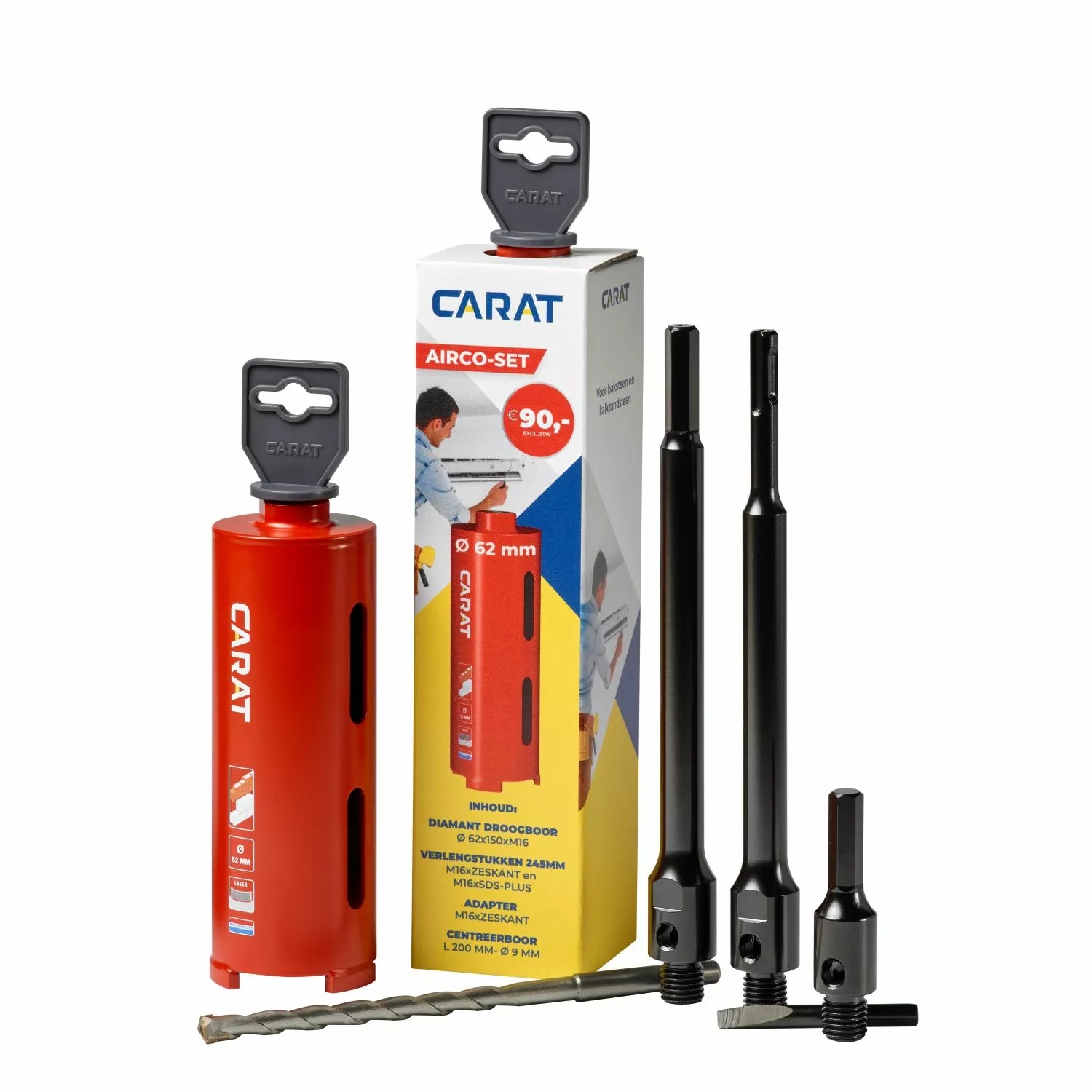 Carat HTE0620A23 Juego de aire acondicionado para perforaci&oacute;n en seco HTE