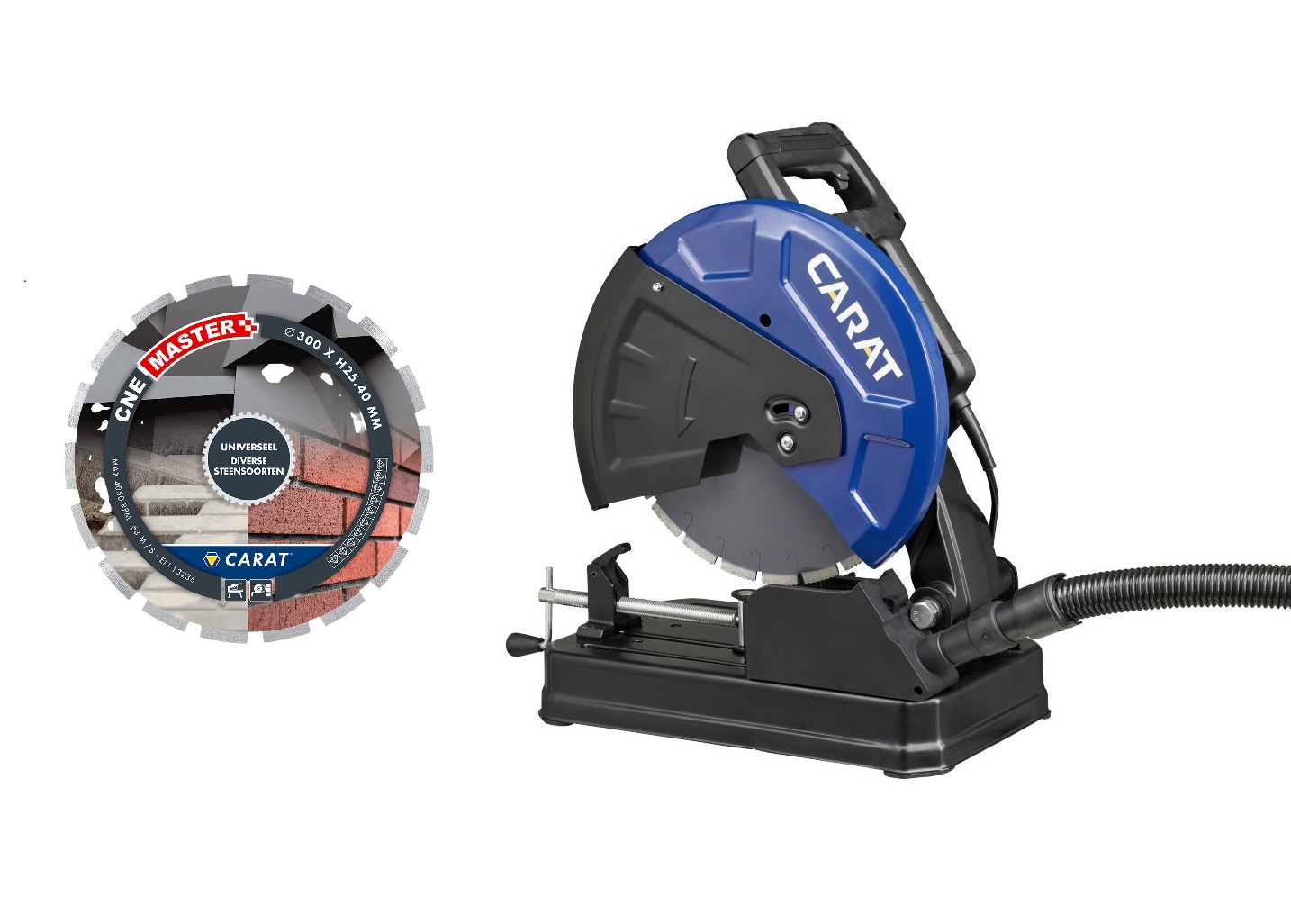 Carat BUC350CN26 Sierra de corte EASYCOUPCOMPACT 350 de 2800 W + disco de sierra de diamante UNI MASTER de &Oslash; 350