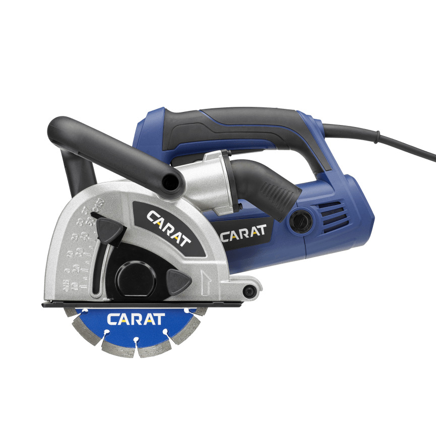 Carat MZSL125150 SL-125150 Sierra de ranuras de 1700 W + 2 discos de diamante UNI Starter de &Oslash; 150 mm en malet&iacute;n