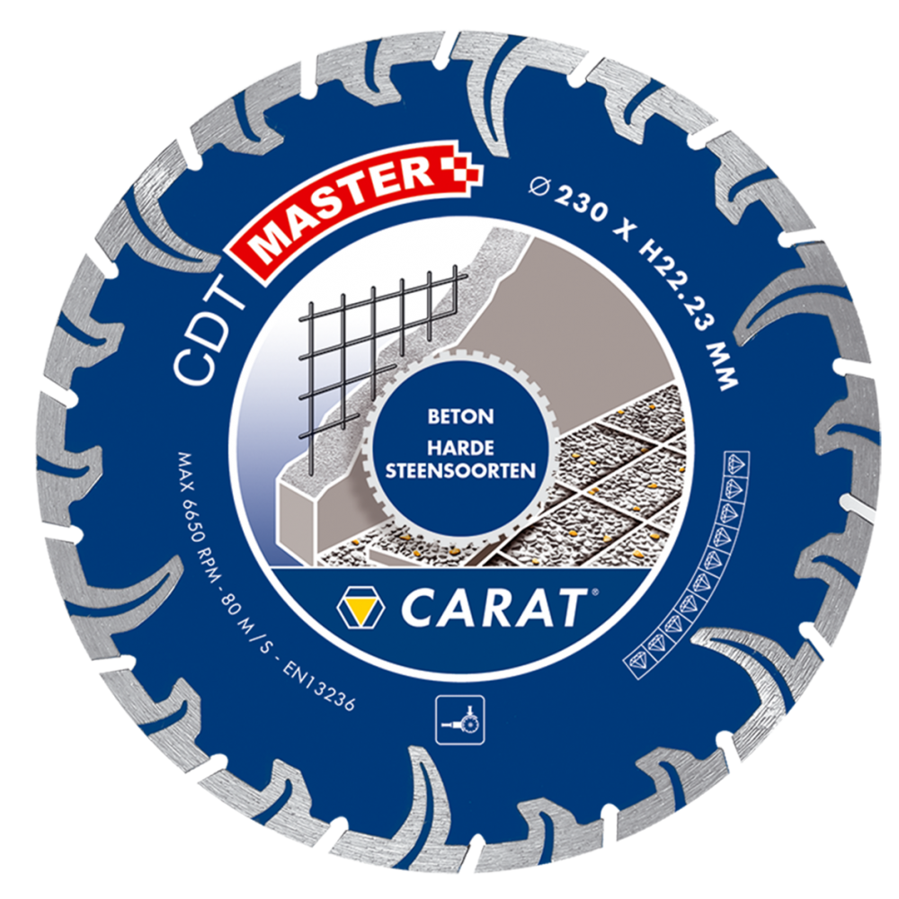Carat CDTM125300 Hoja de sierra diamantada TURBO CDT MASTER 125x22,2MM