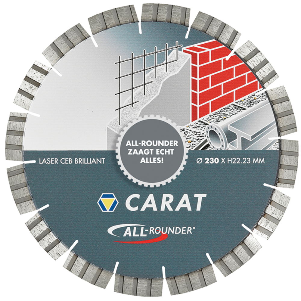 Carat CEB1253010 Hoja de diamante LÁSER UNIVERSEEL BRILLANTE, TIPO "ALL-ROUNDER" 125x22,2MM