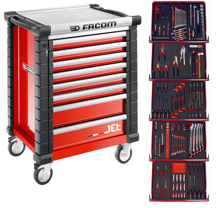 Facom JETCMM175BNL Carro de herramientas relleno rojo 175 piezas