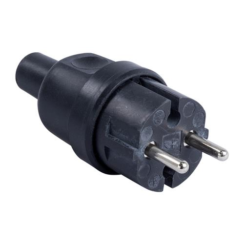 Connectra 46.195 Enchufe 2P Negro 230 Voltios