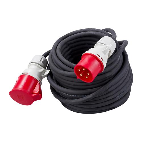 Connectra 40.870.01 Cable alargador CEE 400V - 32A - 5P - 5 G 4,0 mm² - 25m con cambio de fase