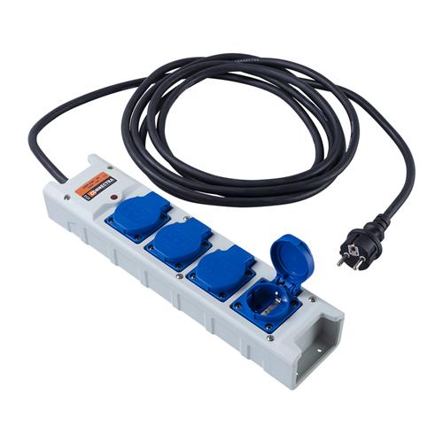 Connectra 46.477.30 Bloque de zócalos de nylon 4 gangs - 25m - H07RN-F - 3 G 2,5 mm²