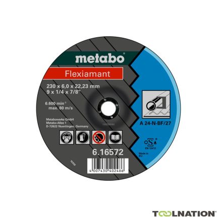 Metabo Accesorios 616726000 Disco de amolar Ø 115x6,0x22,2 acero Flexiamant - 1