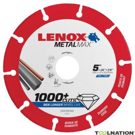 Lenox 2030941 Hoja de sierra de metal de diamante de 300 mm de diámetro 25,4 mm - 1