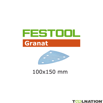 Festool 497144 Hojas de lijado Granat STF DELTA/7 P400 GR/100 - 1