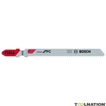 Bosch Professional Accesorios 2608631010 T101A Hojas de sierra de calar T - Vástago Por 5 Plexiglas - 1