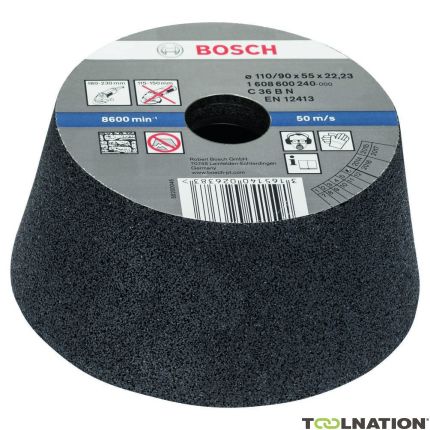 Bosch Professional Accesorios 1608600240 Bol de lijado, cónico - piedra/hormigón 90 mm, 110 mm, 55 mm, 30 - 1