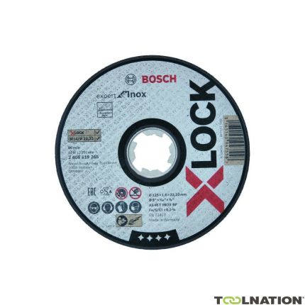 Bosch Professional Accesorios 2608619265 Disco de corte X-LOCK Expert para Inox 125 mm x 1,6 mm AS 46 T INOX BF - 1