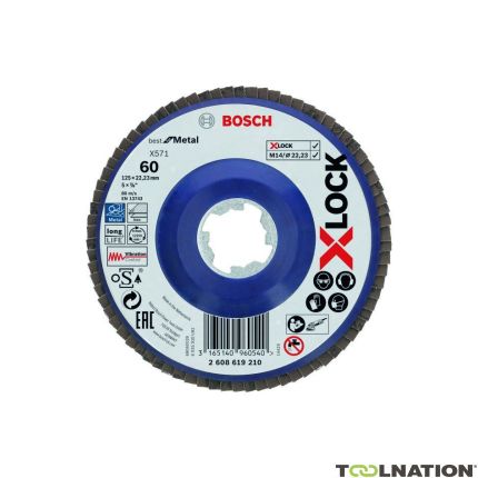 Bosch Professional Accesorios 2608619210 X-LOCK flap disc Best for Metal straight 125 mm K60 - 1