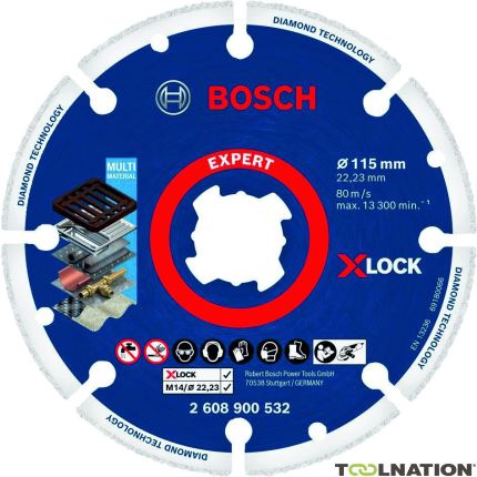 Bosch Professional Accesorios 2608900532 Disco de corte Expert Diamond Metal Wheel X-LOCK 115 x 22,23 mm - 1
