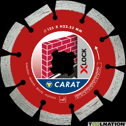 Carat CAXLOCK125 Disco de corte de diamante X-LOCK Classic Brick 125 x 22,23 - 1
