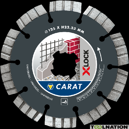 Carat CUXLOCK125 X-LOCK Disco de corte de diamante Universal 125 x 22,23 - 1