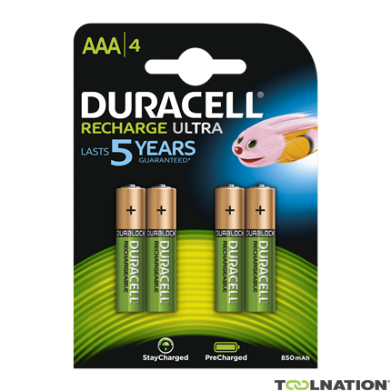 Duracell D203822 Pilas Recargables Ultra Precargadas AAA 4pcs. - 1