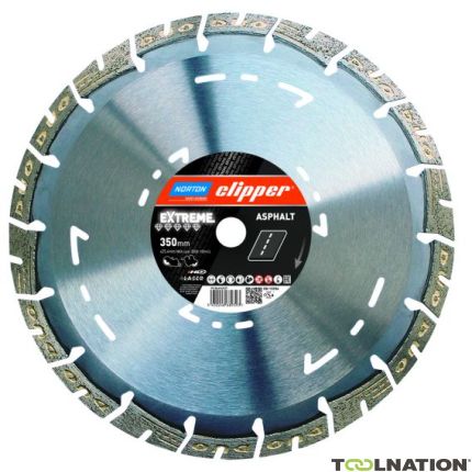 Norton Clipper 70184694911 Hoja de sierra de diamante para asfalto extremo 400 x 25,4 mm en seco/húmedo - 1
