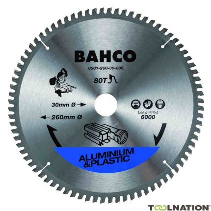 Bahco 8501-17S Hojas de sierra circular para aluminio y plástico en tronzadoras  210 x 30 x 48 - 2
