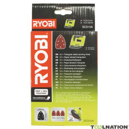 Ryobi Accesorios 5132002675 SCS10A1 Juego de hojas de lijado 100x140 mm 10 piezas. - 1