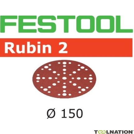Festool 575191 Discos lijadores Rubin 2 STF D150/48 P150 RU2/50 - 1
