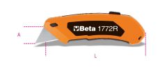 Beta 017720006 1772R-Cuchillo universal con hoja 125 mm