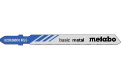 Metabo Accesorios 623636000 5 hojas de sierra de calar "Basic Metal" 66/0,7 Mm ()