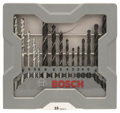 Bosch Professional Accesorios 2607017038 Juego de 15 brocas surtidas 38 mm, 38 mm, 38 mm 15pcs