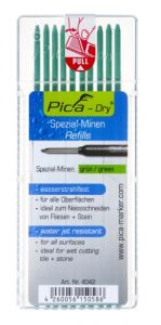 Pica PI4042 4042 Recambio seco verde resistente al agua para lápiz de marcar