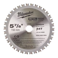 Milwaukee Accesorios 48404080 Hoja de sierra para metal 150 x 20 x 34T