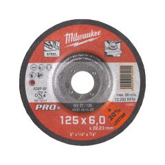 Milwaukee Accesorios 4932451502 Disco para desbarbar metal SG27 125 x 6 mm PRO+ (pedir por 50)