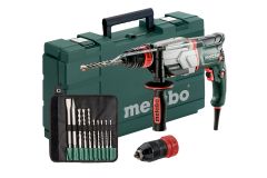 Metabo 600697510 UHE 2660-2 Quick SET Multi-martillo + portabrocas de sujeción rápida 800 W 18 Nm 2,8 Joule + juego de brocas y cinceles de 10 piezas