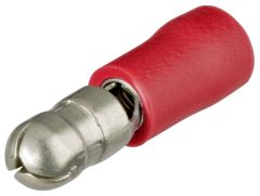 9799150 Enchufe redondo 100 unidades Cable de 4 mm 0,5-1,0 mm2 (Rojo)