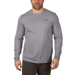 Milwaukee Accesorios 4933478191 WWLSG-XL Camisa de manga larga para tiempo cálido gris