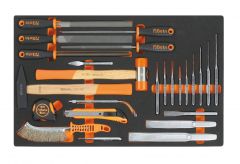 Beta 024500230 M230 Juego de herramientas de golpeo y limas de 25 piezas