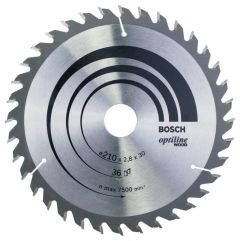 Boschw 2608640622 Hoja de sierra circular 210 x 30 x 36T Optiline Wood