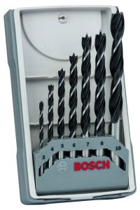 Bosch Professional Accesorios 2607017034 Juego de brocas para madera de 7 piezas 3,4,5,6,7,8,10