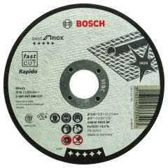 Bosch Professional Accesorios 2608603488 Disco de corte recto Best for Inox - Rapido A 60 W INOX BF, 125 mm, 0,8 mm