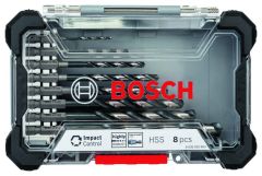 Bosch Professional Accesorios 2608577146 Impact Control HSS juego de brocas para metal 8 piezas conexión 1/4 pulgada