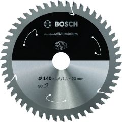 Bosch Professional Accesorios 2608837755 Hoja de sierra circular 140 x 20 x 50T Estándar para aluminio para sierras sin cable