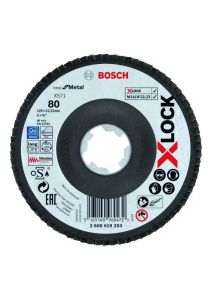 Bosch Professional Accesorios 2608619203 X-LOCK disco de láminas Best for Metal 125 mm K80